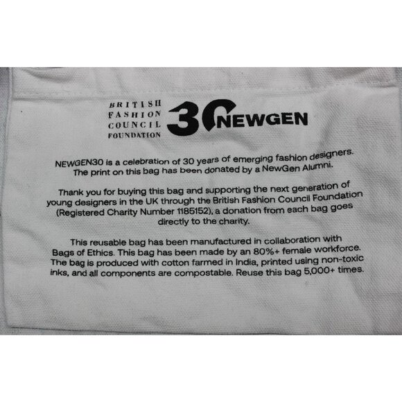 Ahluwalia Newgen 30 x Bags of Ethics geometric print large shopping tote bag - Picture 7 of 16